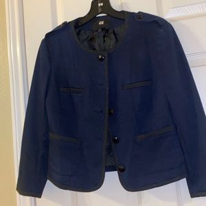 H&M cropped navy blazer